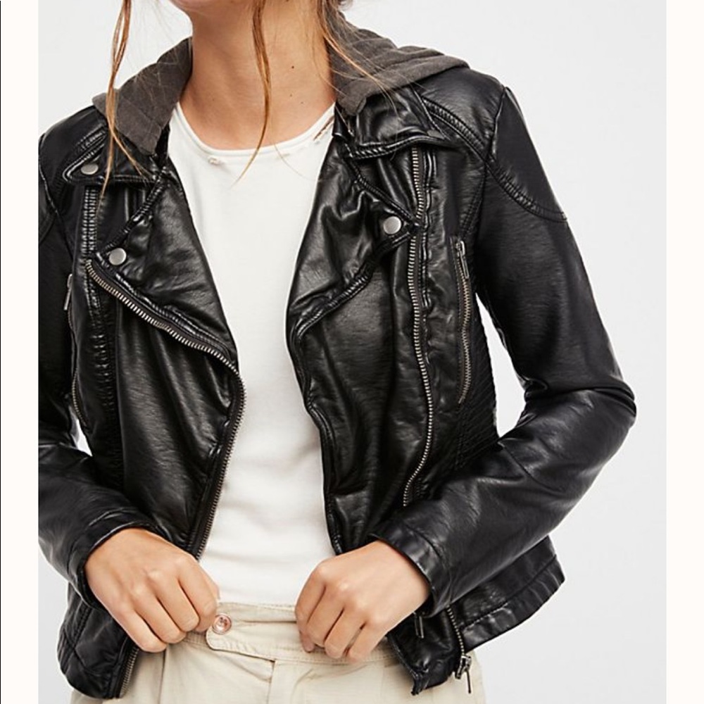 Free People Vegan Leather Jacket